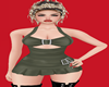 !   GREEN MINI DRESS RLL