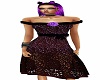 Lace dress black purple