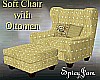 Soft Chair w/Ottoman Crm