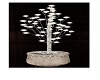 Snow potted lighted tree