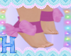 MEW pink ankle kid bow
