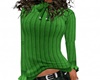 Ruffle Sweater Green