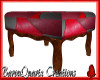 Chair leather red grey