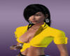 yellow tie up shirt