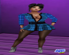 Fall Plaid Dress Blue