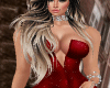 Red party dress