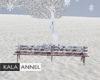 (Anne) bench with snow