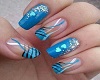 Blue Summer Nails