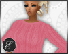 !E Knitted sweater pink