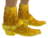 cawboy boots gold