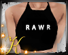 Rawr Black Crop Top