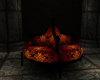 blk-orange circle chair
