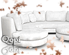 White Curved Couch