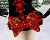 Red Gold Front Waist Bow