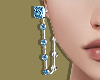 Blue Barbell Earrings