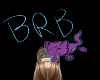 BRB Purple Cat Sign