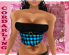 Blue Blk Tube Top