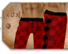 [XDX] Red Spade Pants