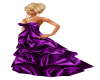 Long Purple satin gown