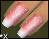 *X Snowy Pink Nails