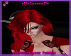 glitter skull red gloves