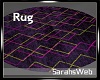 Purple Abstract Rnd Rug
