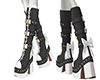 Black White Doll Boots