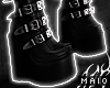 camo | black goth boots
