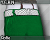 R|Green Shorts w LV belt
