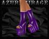 ^AZ^Purple Latex Boots