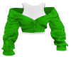 Green Open Cardigan