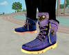 blue boots w skull bling