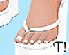 T! White Sandals