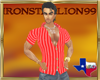 IS Red pinstripe shirt