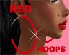 c]Big *RED*Hoop Earrings