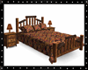 Log Wood Bed