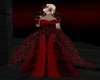 Baroque Dress Red Black