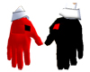 Black and Red Gloves