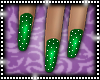 Rach*Green Glitter Nails