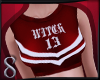 -S- Red Cheer Witch Top