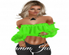 Ruffle Apple Green Top