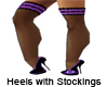 Heels w/Stockings Purple
