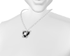 Chain black heart collar
