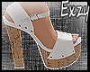 [E] Platform Heels White
