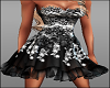 Blk White Floral Dress