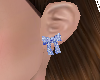 Girls Blue Bow Earrings