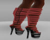red high strap boot