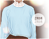 Lace Collar Sweater Sky