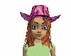 Pink Cowgirl Hat&RedHair