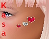 Red Heart Face Stickers